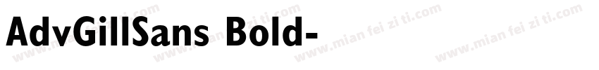 AdvGillSans Bold字体转换